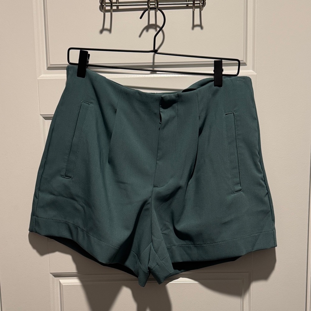 a new day Women's High Waist Teal Shorts